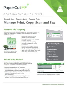 Government Flyer Cover, Papercut MF, LSI, Logistical Support, Inc., Xerox, HP, Oregon, Copier, Printer, MFP, Sales, Service, Supplies