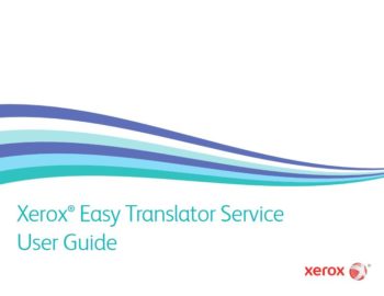 User Guide Cover, Xerox, Easy Translator Service, LSI, Logistical Support, Inc., Xerox, HP, Oregon, Copier, Printer, MFP, Sales, Service, Supplies
