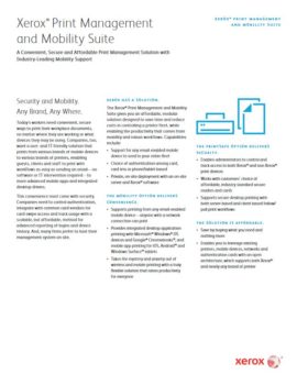 Mobility Suite Pdf Cover, mobile print, Xerox, LSI, Logistical Support, Inc., Xerox, HP, Oregon, Copier, Printer, MFP, Sales, Service, Supplies